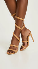 Cavarelli  Coiled Sandal Heels - Nude