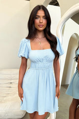 Whitney Mini Dress - Baby Blue