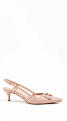 Paulina Sling back Kitten Heel - Beige