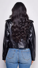 Piper Faux Leather Jacket - Black