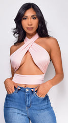 Ezili Pink Wrap Halter Top