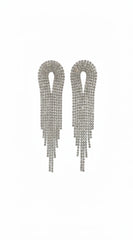 Shine Rhinestone Earrings - Silver
