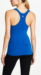 Azurer Racer Front Performance Tank Top - Blue