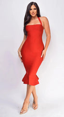 Kayden Red Mermaid Bandage Dress