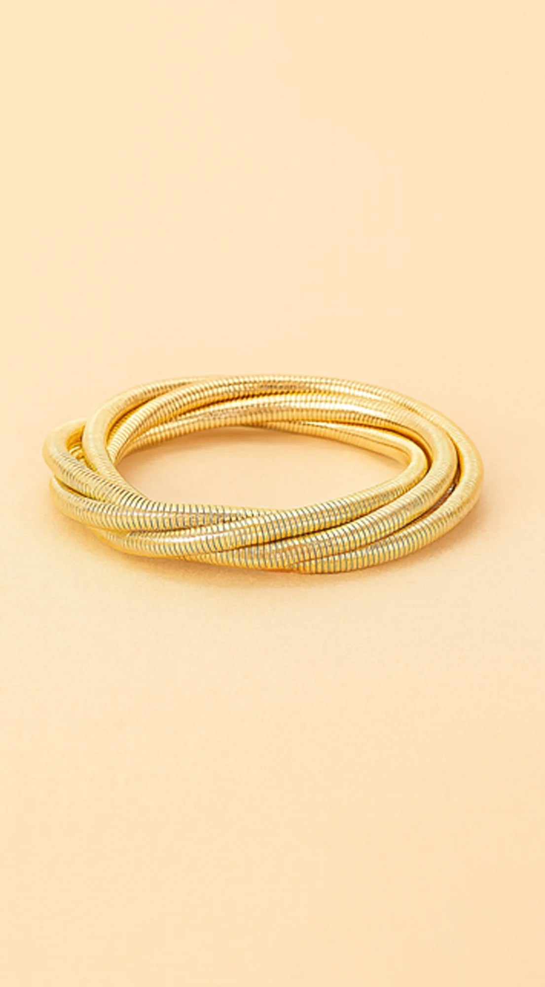 Ina Multi Metal Spring Bracelet - Gold