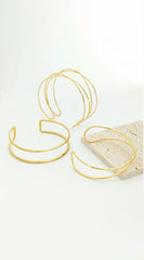 Jina Boho Wrap Arm Cuff Bracelet- Gold