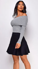 Solana Pleated Mini Skirt - Black